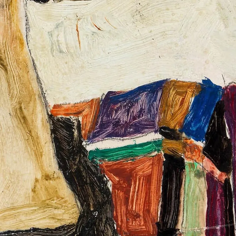 Selbstbildnis Mit Schwarzer Vase Und Gespreizten Fingern Egon Schiele