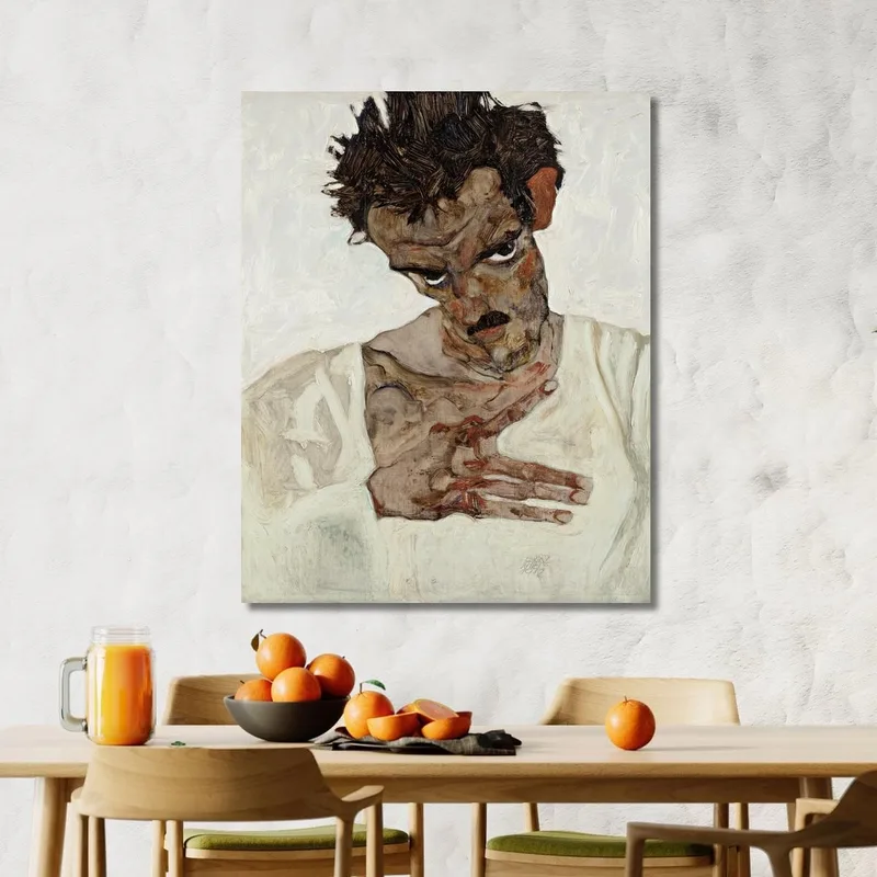 Autoportrait Avec Tête Baissée Egon Schiele