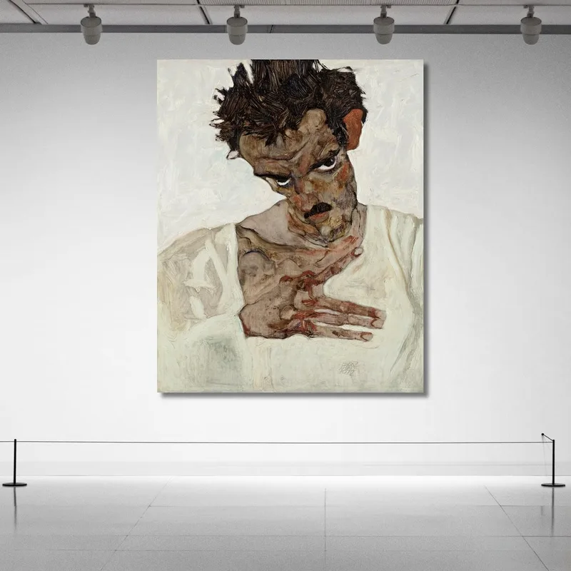 Autoportrait Avec Tête Baissée Egon Schiele