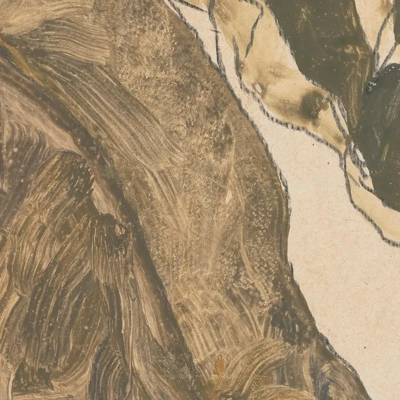 Autoportrait Avec Manches Rayées Egon Schiele