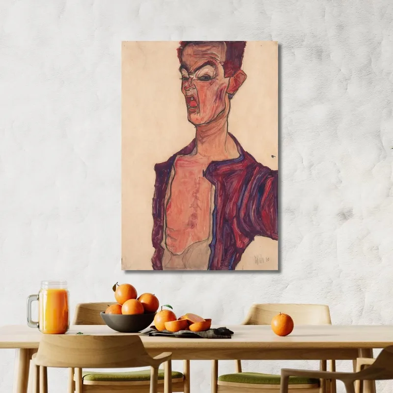Autoportrait Grimaçant Egon Schiele