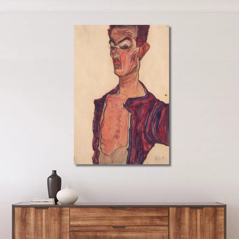 Autoportrait Grimaçant Egon Schiele