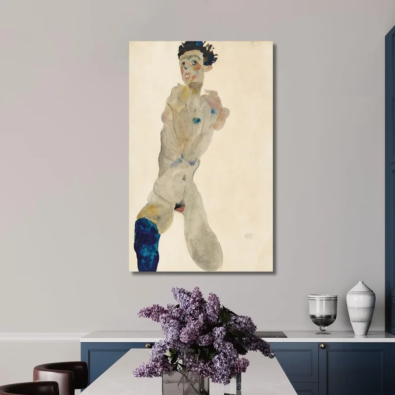 Stehender Männlicher Akt Mit Verschränkten Armen (Selbstbildnis) Egon Schiele