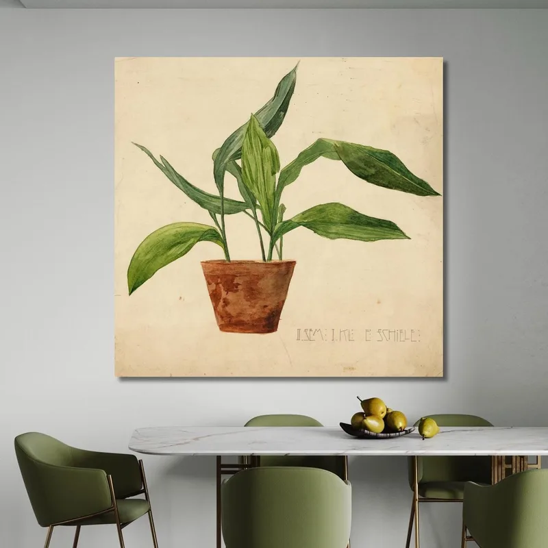 Pianta In Vaso (Lavoro Scolastico) Egon Schiele