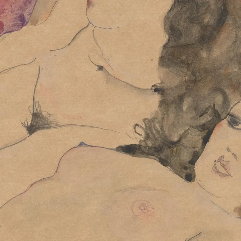 Two Reclining Nudes Egon Schiele
