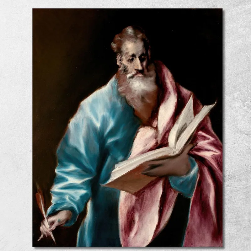 Apóstol San Mateo El Greco (Domenikos Theotokopoulos) cuadro en lienzo