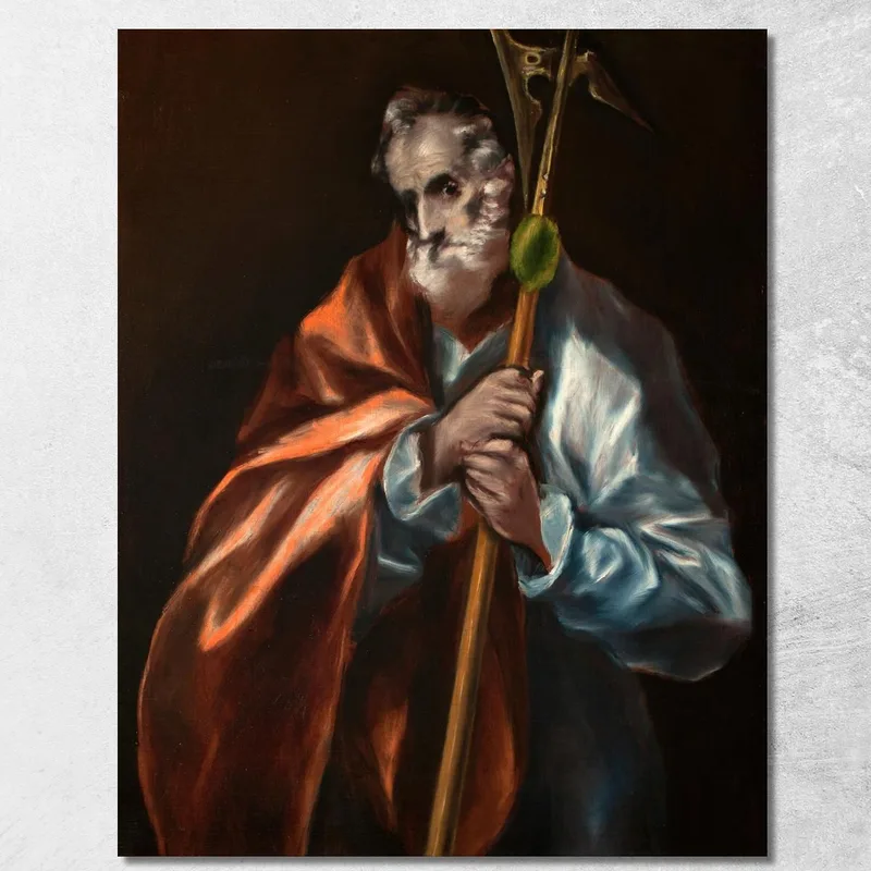 Apóstol San Tadeo (Judas) El Greco (Domenikos Theotokopoulos) cuadro en lienzo