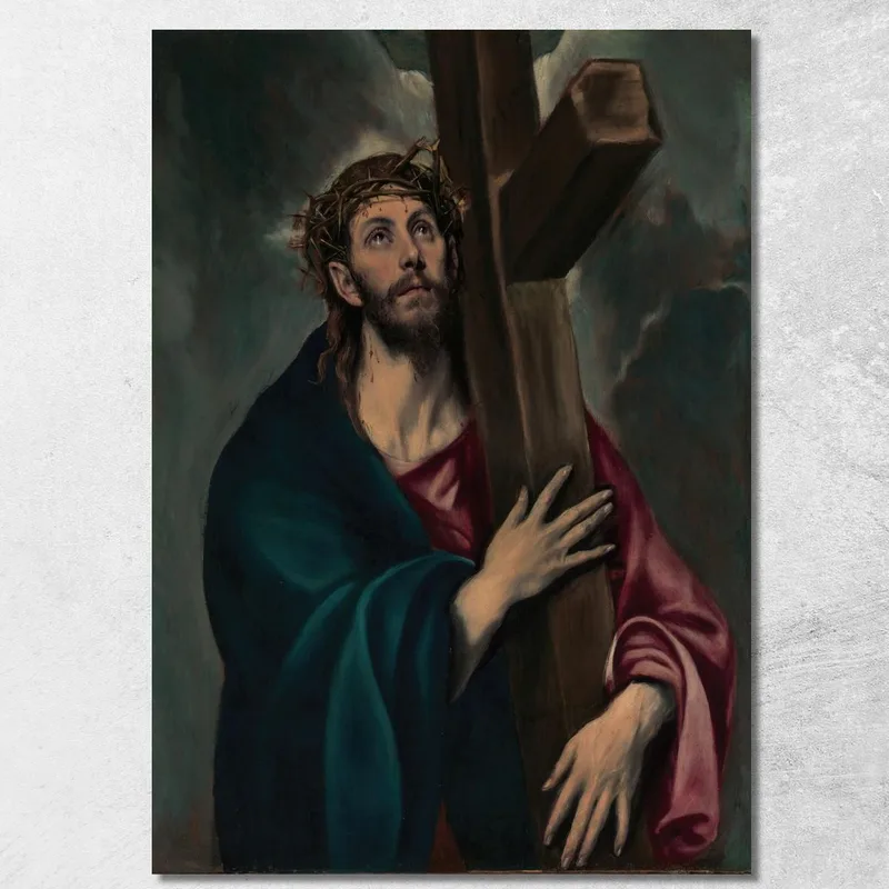 Cristo Con La Cruz A Cuestas El Greco (Domenikos Theotokopoulos) cuadro en lienzo