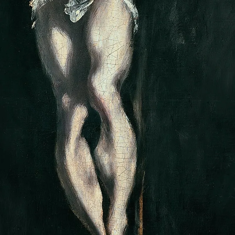 Cristo Crucificado Con Toledo Al Fondo El Greco (Domenikos Theotokopoulos)