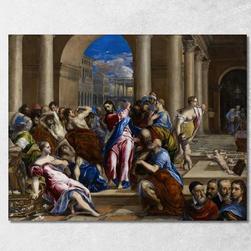 Cristo Expulsando A Los Mercaderes Del Templo 2 El Greco (Domenikos Theotokopoulos) cuadro en lienzo