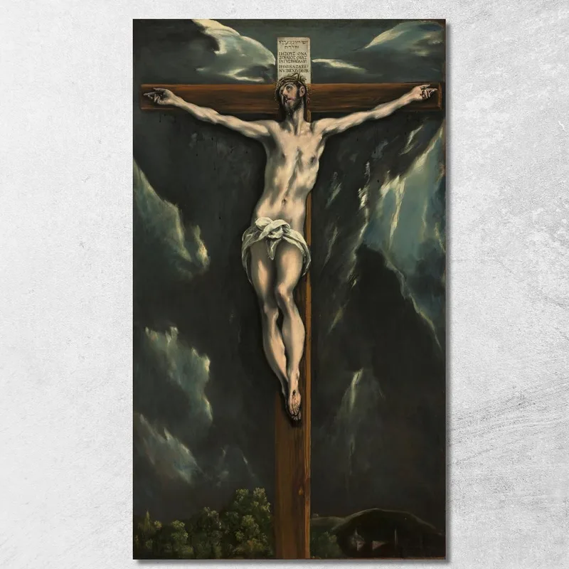 Cristo En La Cruz El Greco (Domenikos Theotokopoulos) cuadro en lienzo
