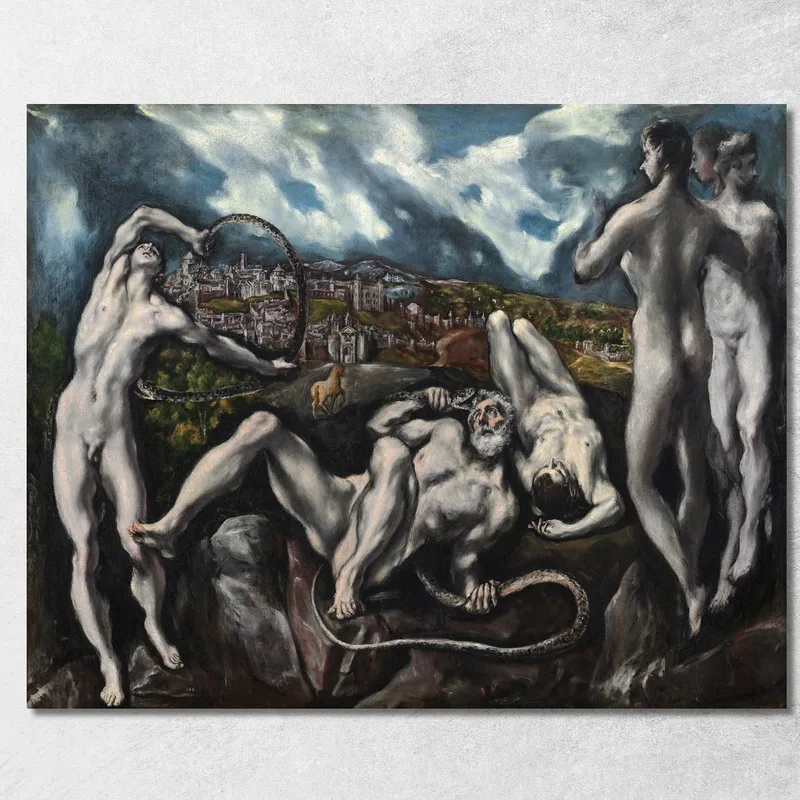 Laocoonte El Greco (Domenikos Theotokopoulos) cuadro en lienzo