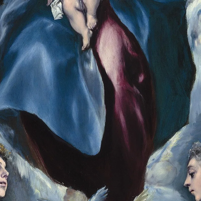 La Virgen Y El Niño Con Santa Martina Y Santa Inés El Greco (Domenikos Theotokopoulos)