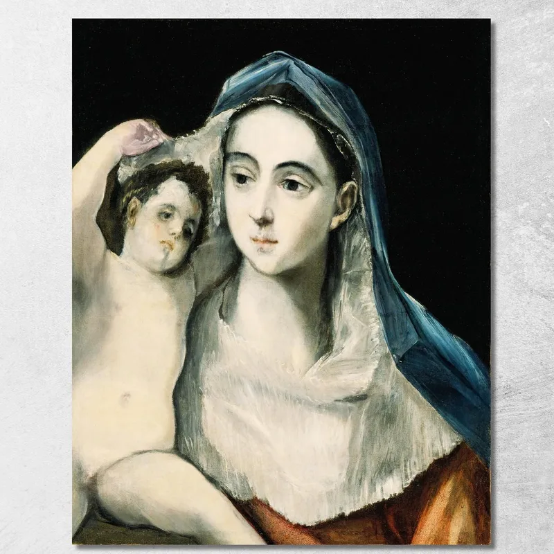 La Virgen Y El Niño El Greco (Domenikos Theotokopoulos) cuadro en lienzo