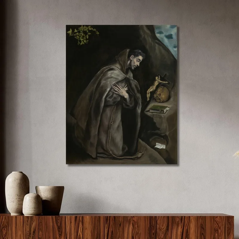 San Francisco Arrodillado En Meditación El Greco (Domenikos Theotokopoulos)
