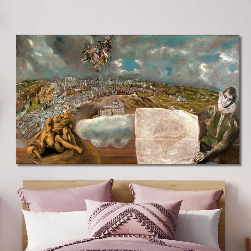 View And Plan Of Toledo El Greco (Domenikos Theotokopoulos)