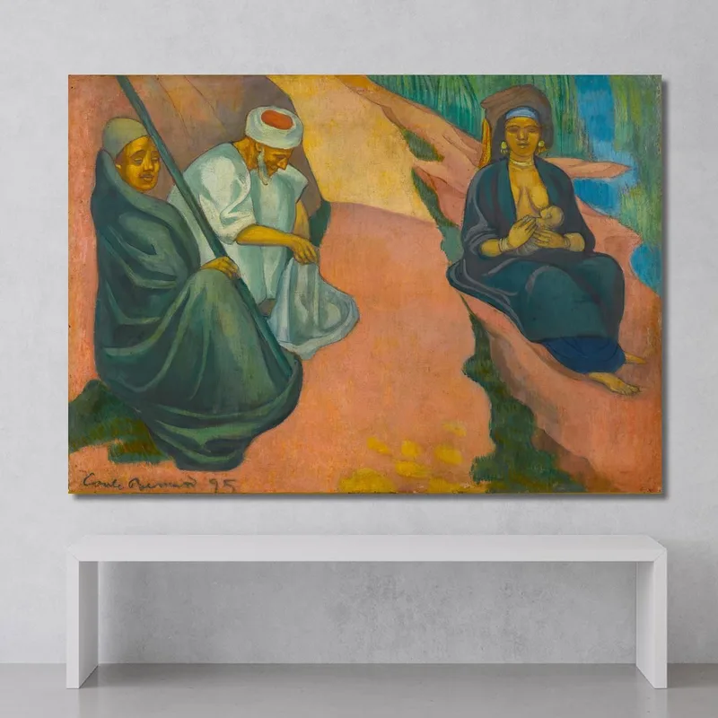 Young Woman Breastfeeding The Flight Into Egypt Emile Bernard
