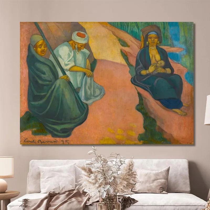 Young Woman Breastfeeding The Flight Into Egypt Emile Bernard