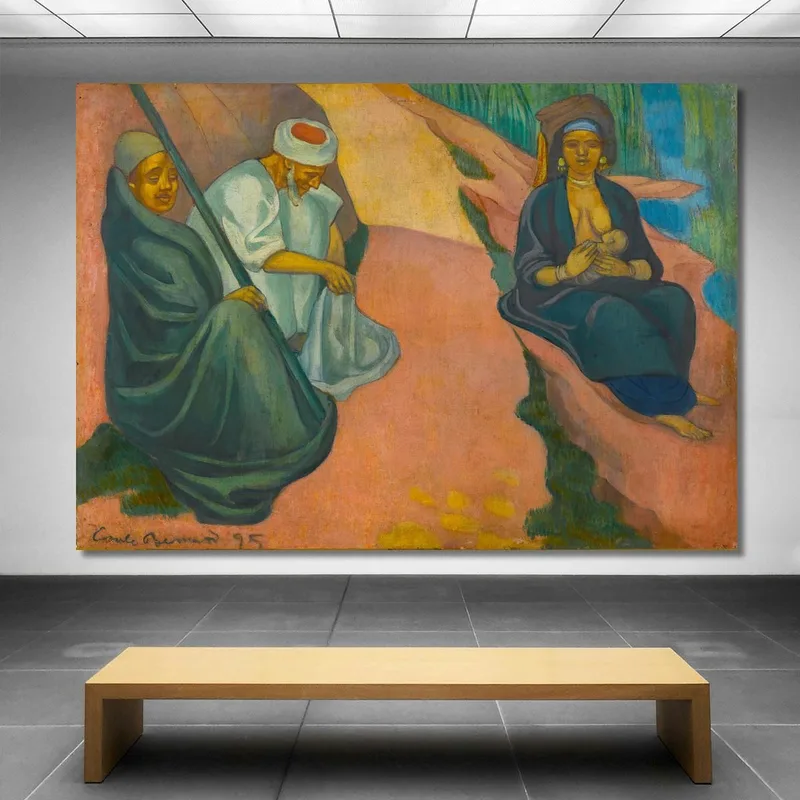 Young Woman Breastfeeding The Flight Into Egypt Emile Bernard
