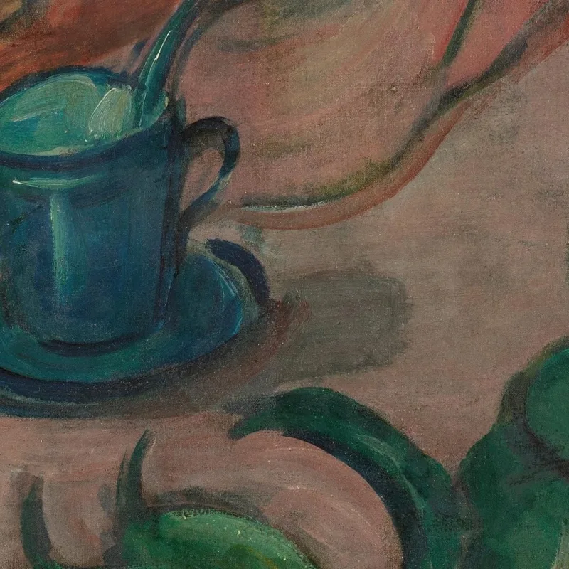 Still Life With Teapot Cup And Fruit Emile Bernard