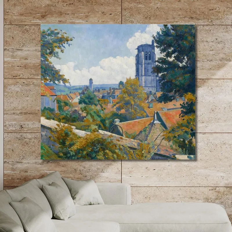 Vista De Tonnerre Con La Iglesia De Notre Dame Emile Bernard