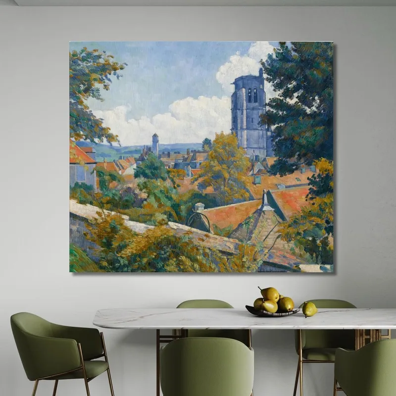 Vista De Tonnerre Con La Iglesia De Notre Dame Emile Bernard