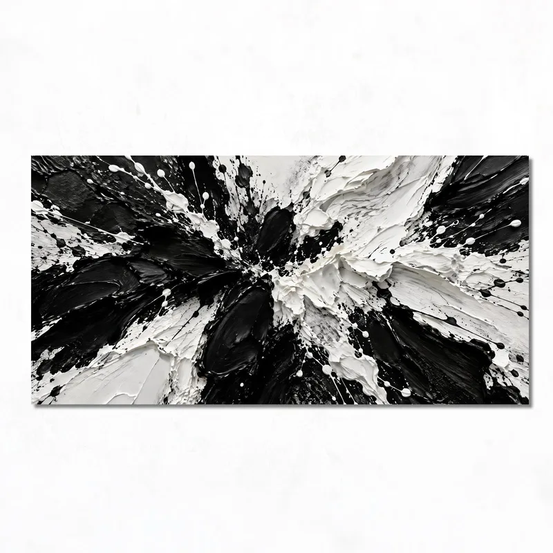 Astrazione Monocromatica Splash quadro canvas