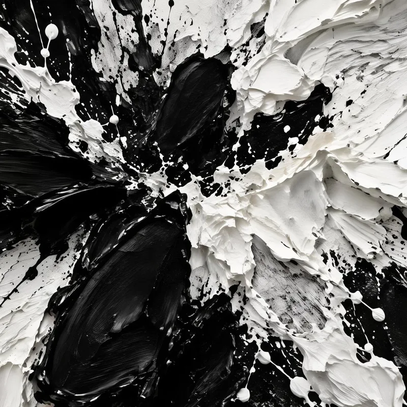 Astrazione Monocromatica Splash quadro canvas