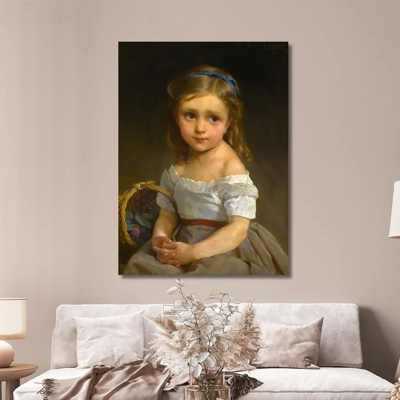 Girl With Basket Of Plums Émile Munier