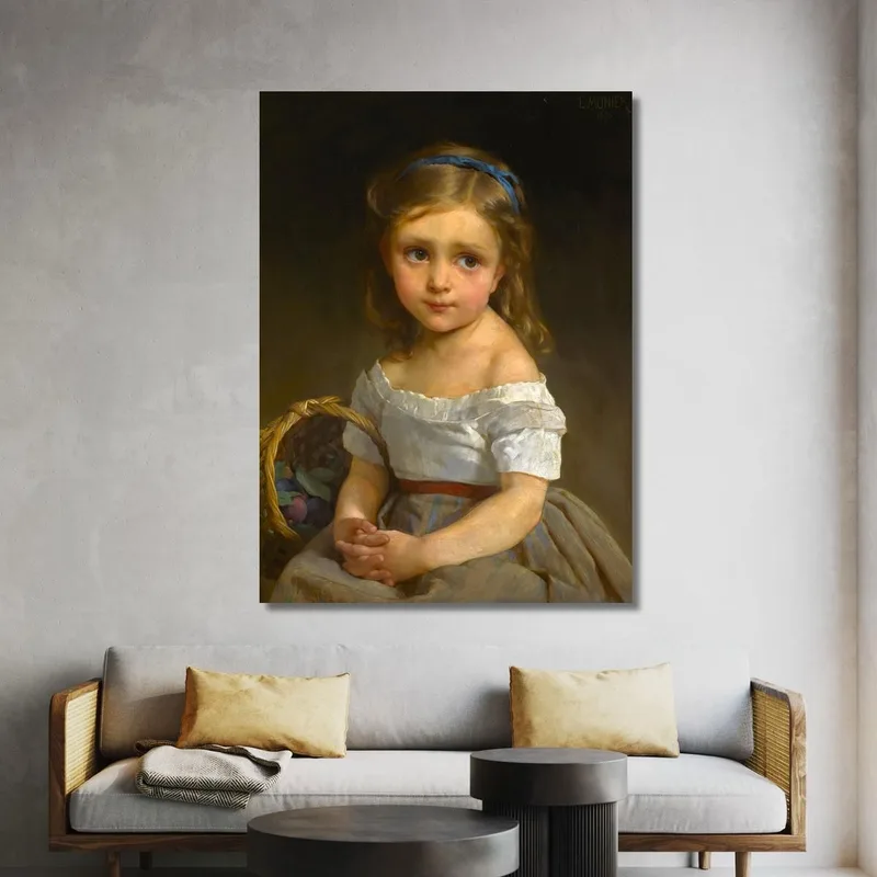 Girl With Basket Of Plums Émile Munier