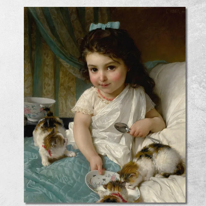 Il Pasto Mattutino Émile Munier quadro stampa su tela