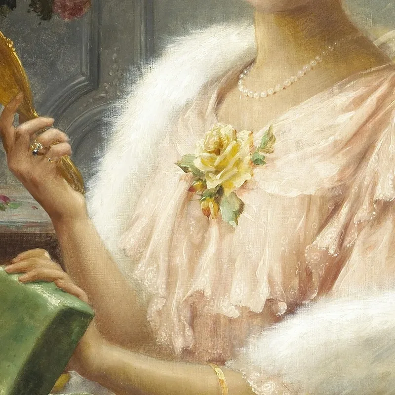 Eine Junge Dame Mit Einem Spiegel Emile Vernon