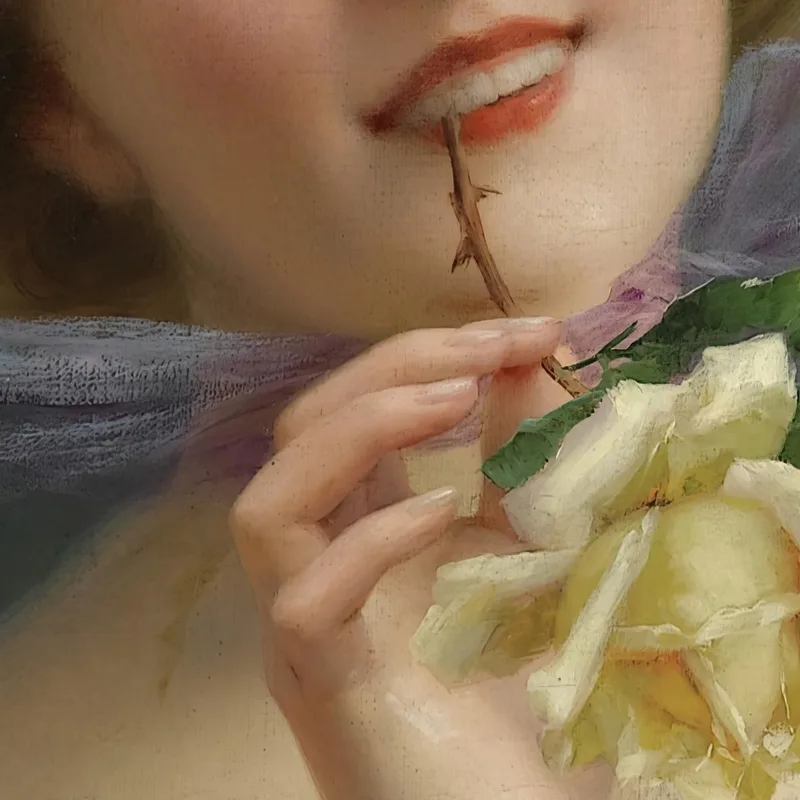 Mädchen Mit Der Gelben Rose Emile Vernon