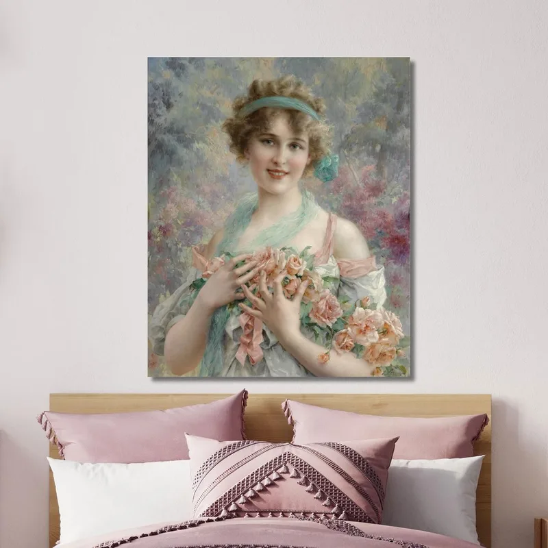 Chica Con Rosas Emile Vernon