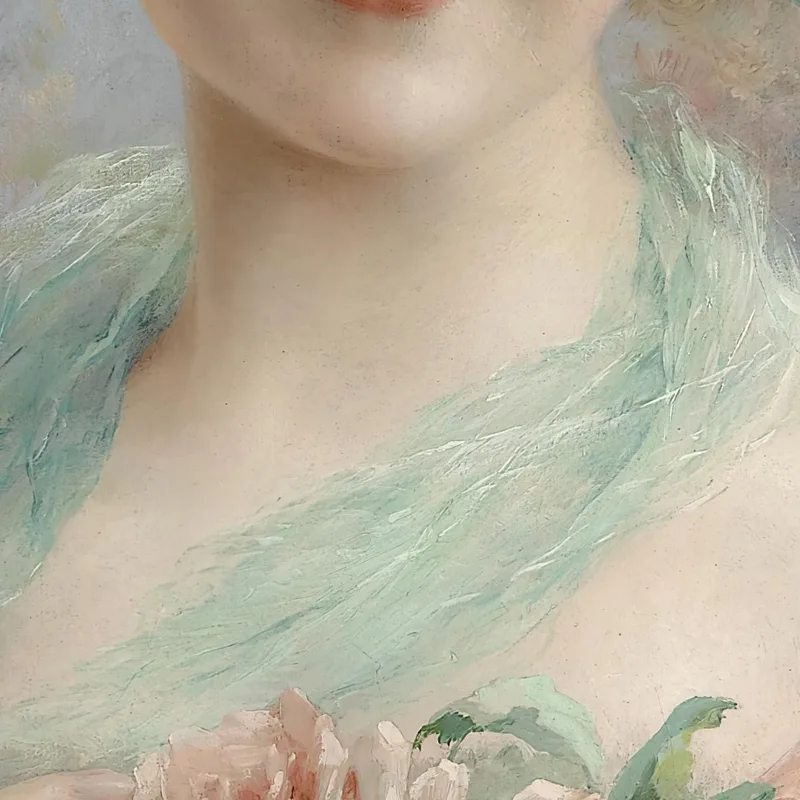 Chica Con Rosas Emile Vernon