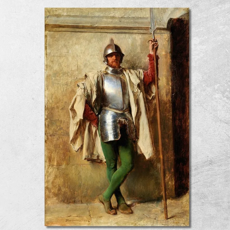Una Guardia Ernest Meissonier quadro stampa su tela