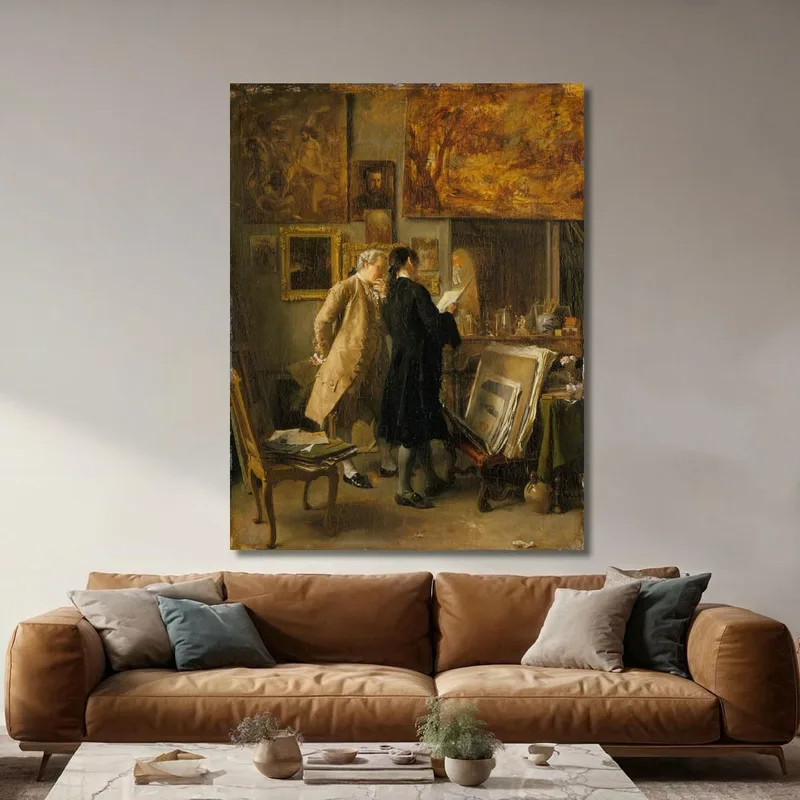 Un Artiste Montrant Son Œuvre Ernest Meissonier
