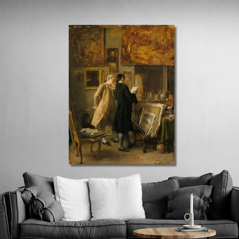 Un Artiste Montrant Son Œuvre Ernest Meissonier
