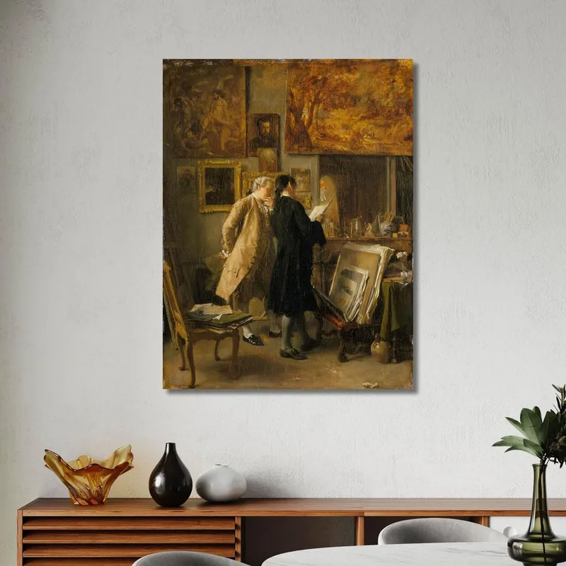 Un Artiste Montrant Son Œuvre Ernest Meissonier