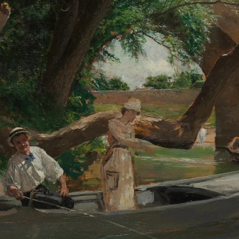 Ponte A Poissy, Pescatori Con Lenza Ernest Meissonier