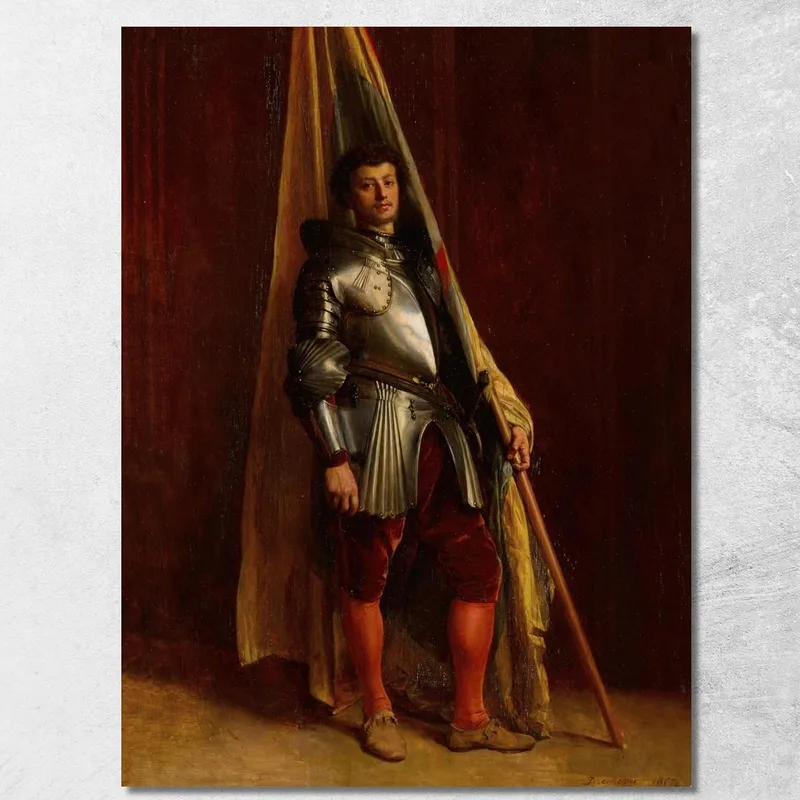 Il Portabandiera Ernest Meissonier quadro stampa su tela