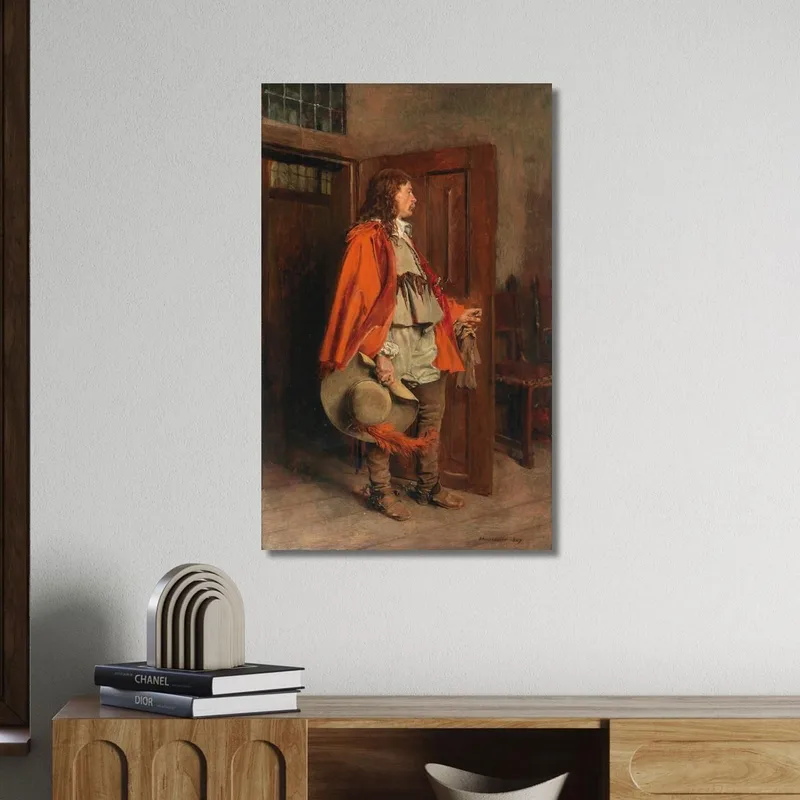 Homme En Manteau Rouge Ernest Meissonier