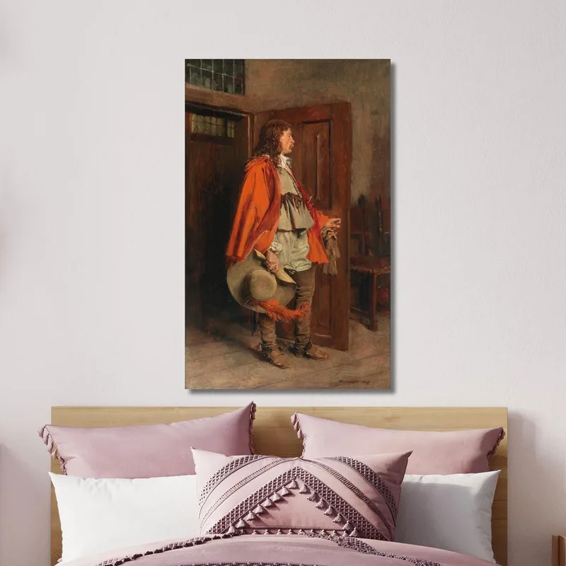Homme En Manteau Rouge Ernest Meissonier
