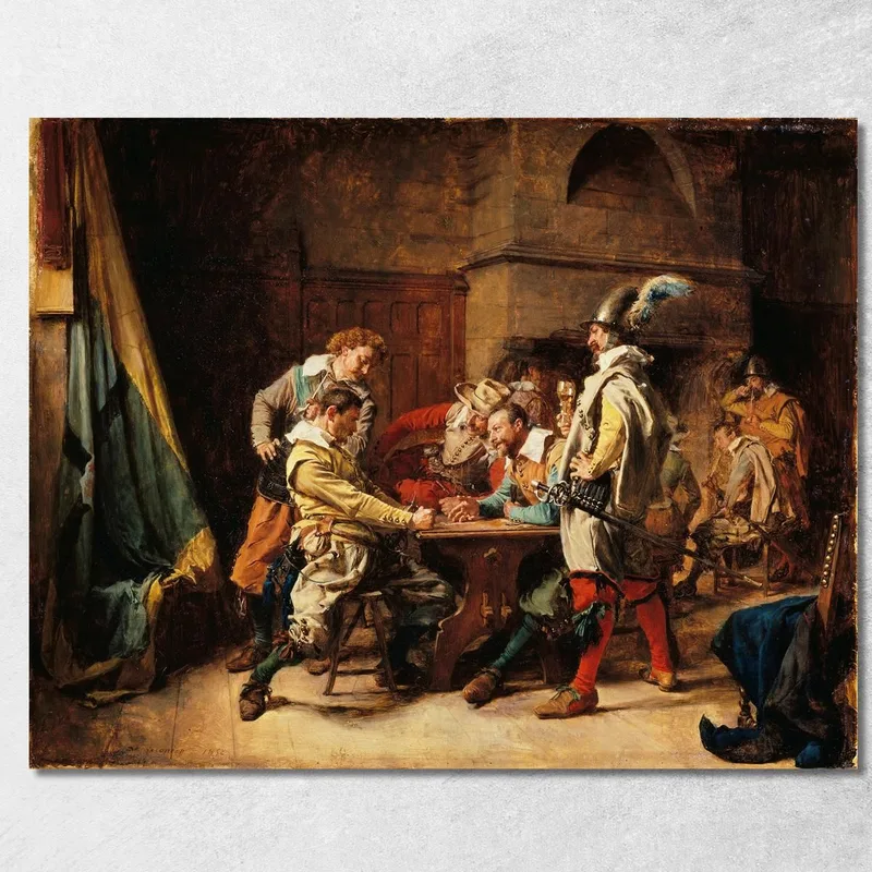 Il Gioco Perduto Ernest Meissonier quadro stampa su tela