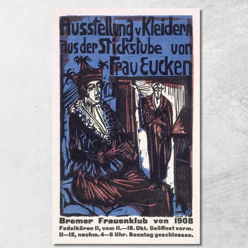 Catalogue Of The Exhibition Of Dresses Of Mrs Eucken Ernst Ludwig Kirchner canvas print