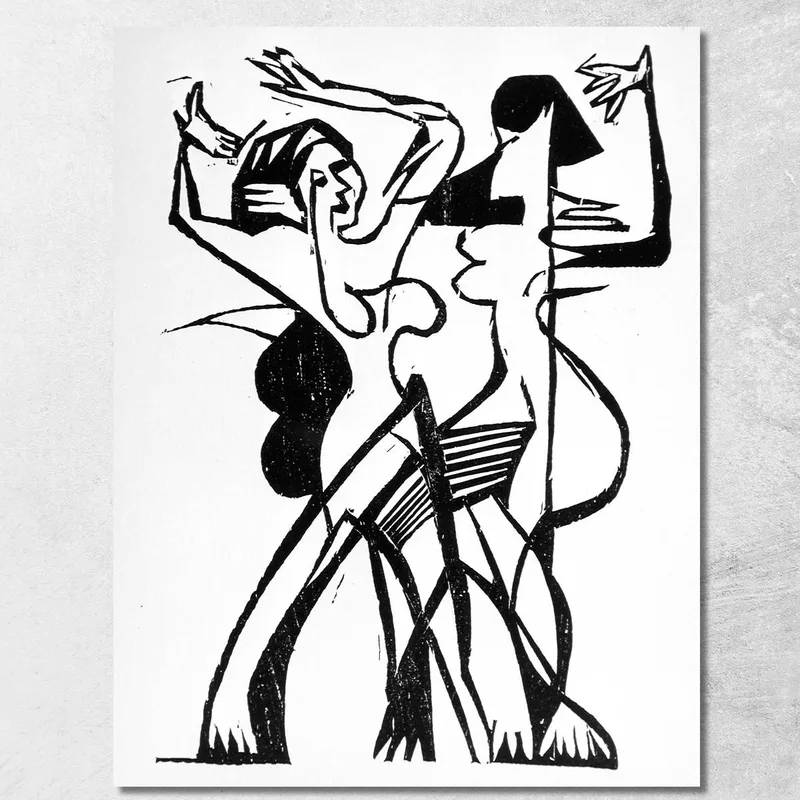 Dance By Ernst Ludwig Kirchner canvas print