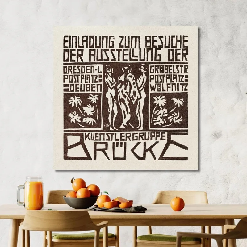 Einladung Zur Ausstellung Der Künstlergruppe Brücke 1906 Ernst Ludwig Kirchner