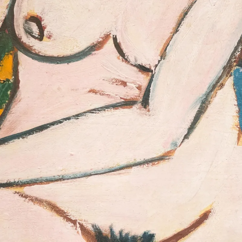 Nudo Su Fondo Azzurro Ernst Ludwig Kirchner
