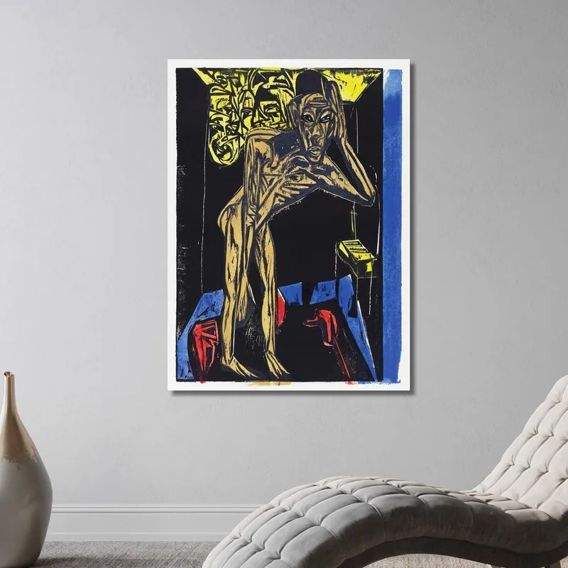 Peter Schlemihl S Wondrous Story Schlemihl In The Solitude Of His Room 1915 Ernst Ludwig Kirchner