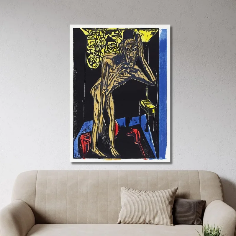 Peter Schlemihl S Wondrous Story Schlemihl In The Solitude Of His Room 1915 Ernst Ludwig Kirchner